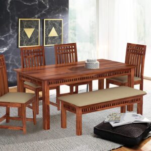 Andorra 6 Seater Dining Set With Bench