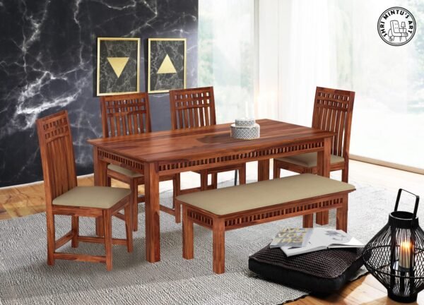 Andorra 6 Seater Dining Set With Bench