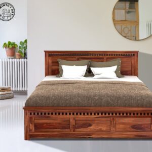 Barley Sheesham Wood Bed