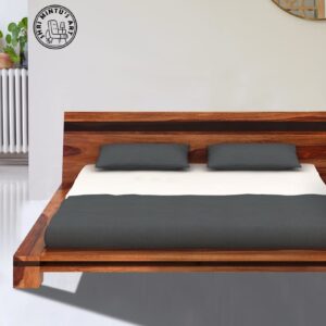 Brown Low Floor Double Bed