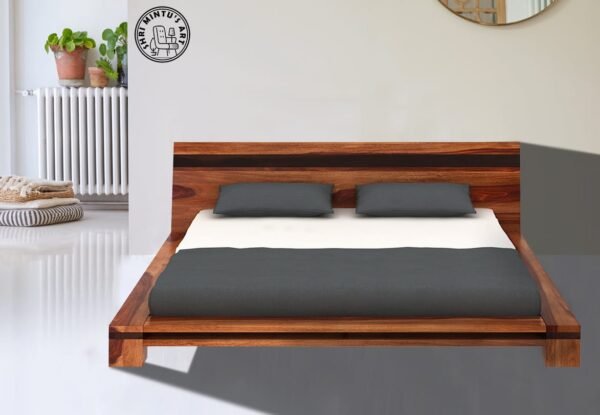 Brown Low Floor Double Bed