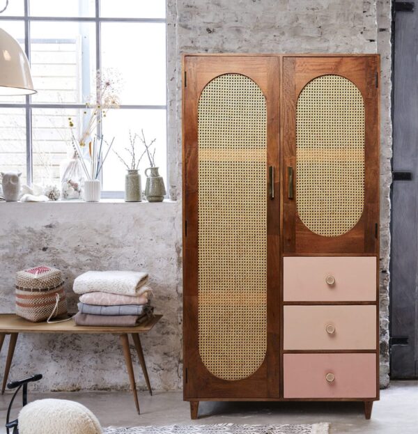 Uttan Solid Wood Wardrobe