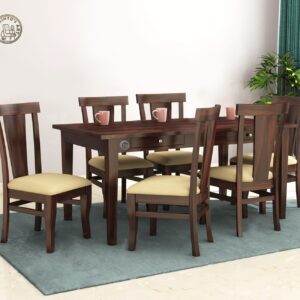 Wallet 6 Seater Dinning In Walnut